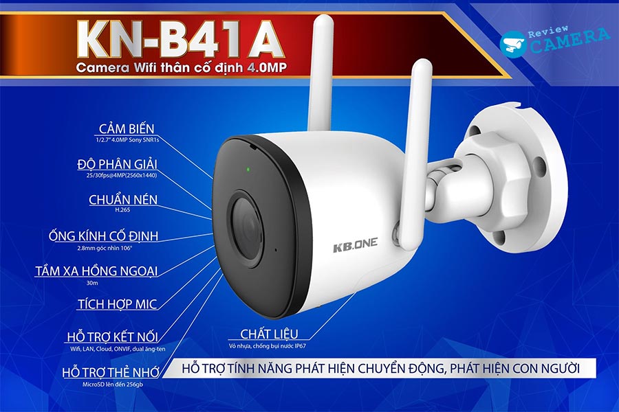 Review Camera KBone KN-B41A - Độ phân giải 4Mpx sắc nét đến từng chi tiết
